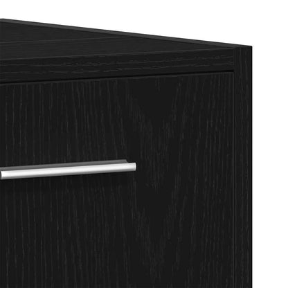 vidaXL Meuble sous-lavabo noir aspect chêne 60x33x60 cm