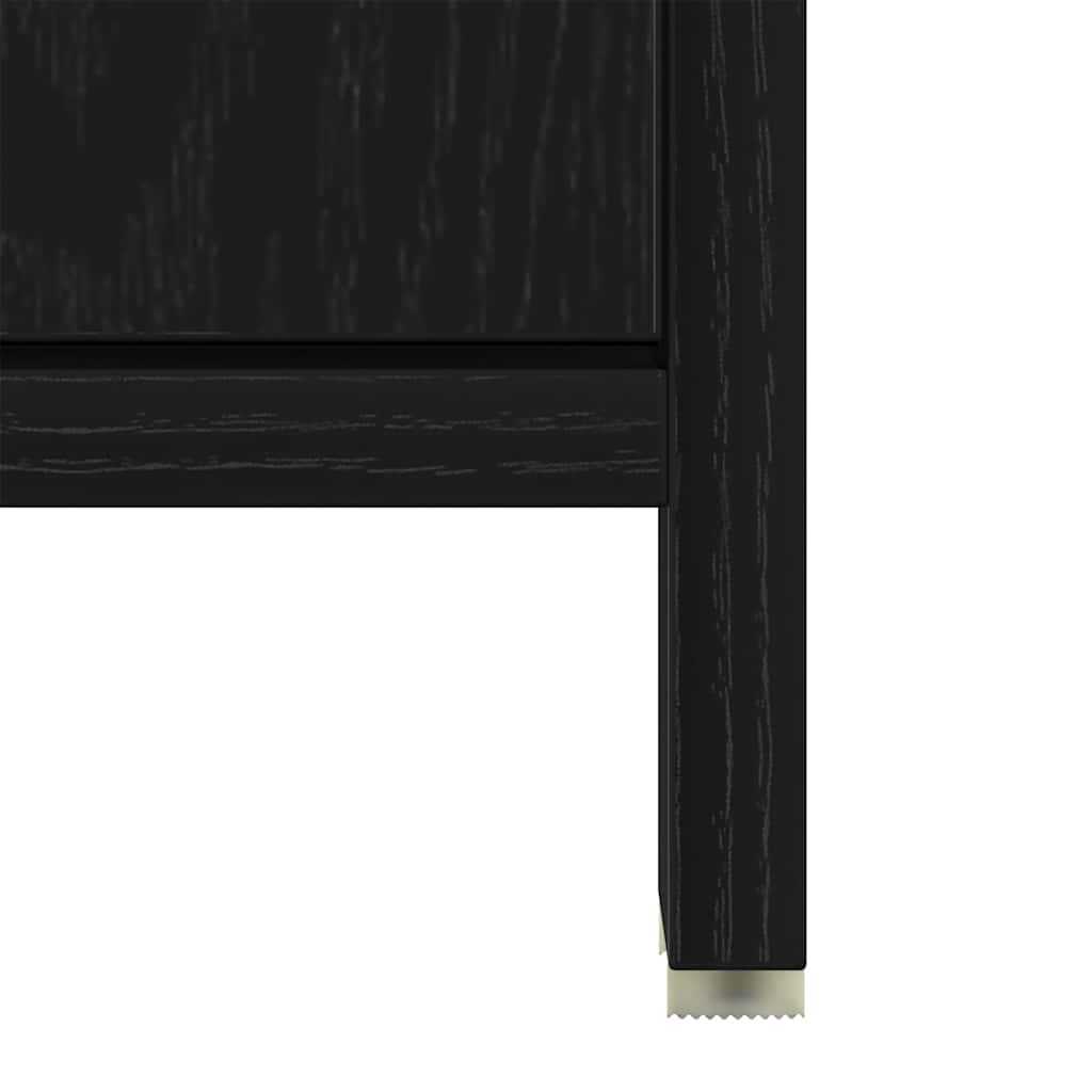 vidaXL Meuble sous-lavabo noir aspect chêne 60x33x60 cm
