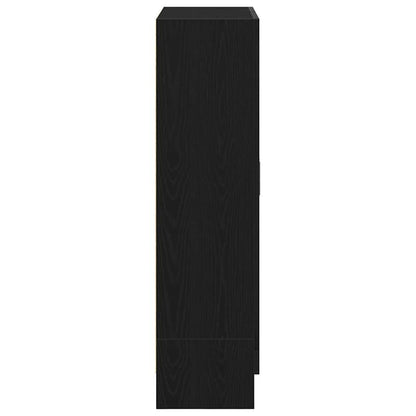vidaXL Bücherschrank Schwarz Eichen-Optik 82,5x30,5x115 cm