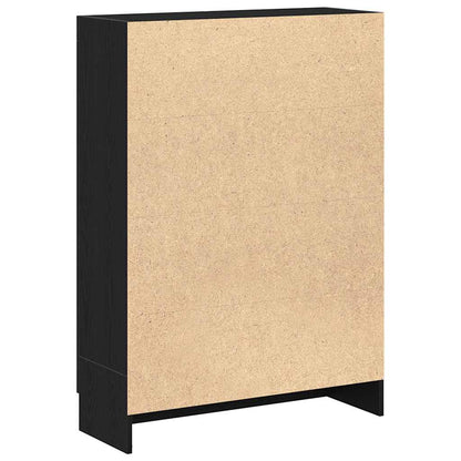 vidaXL Bücherschrank Schwarz Eichen-Optik 82,5x30,5x115 cm