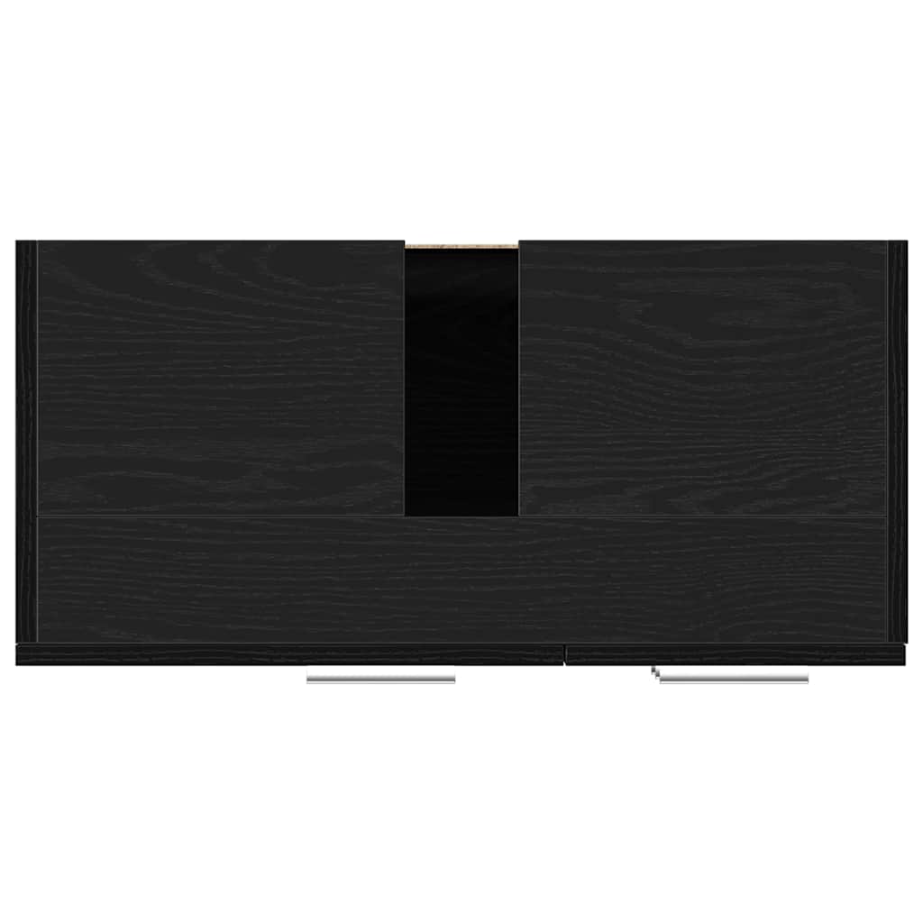 vidaXL Waschbeckenunterschrank Schwarz Eichen-Optik 63x30x54 cm
