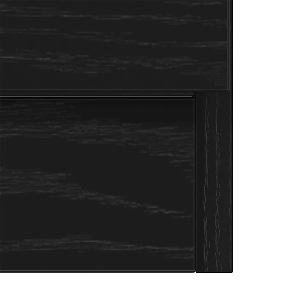 vidaXL Waschbeckenunterschrank Schwarz Eichen-Optik 63x30x54 cm