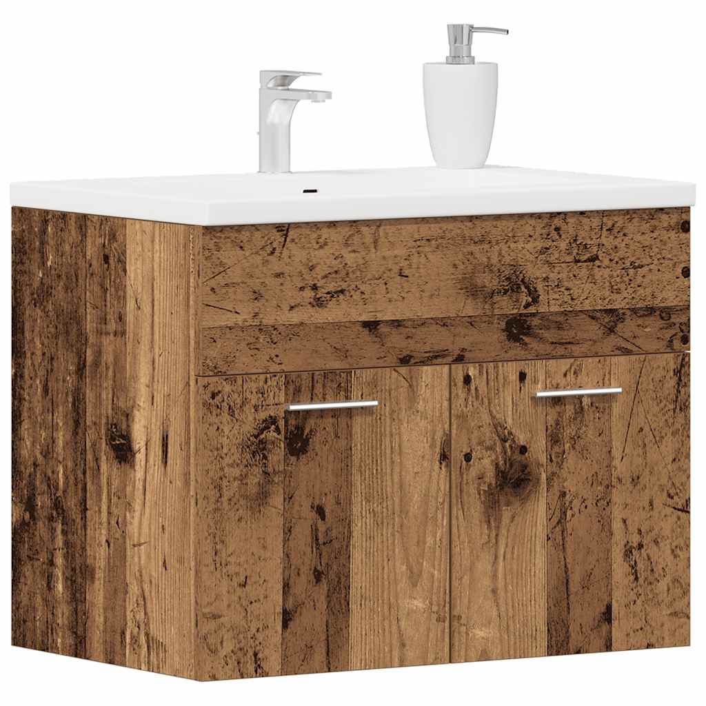 Meuble sous-vasque vidaXL aspect bois de récupération 60x38,5x46 cm