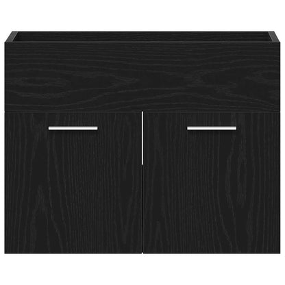 vidaXL Waschbeckenunterschrank Schwarz Eichen-Optik 60x38,5x46 cm