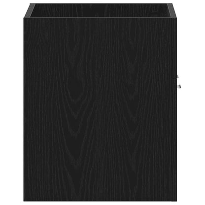 vidaXL Waschbeckenunterschrank Schwarz Eichen-Optik 60x38,5x46 cm