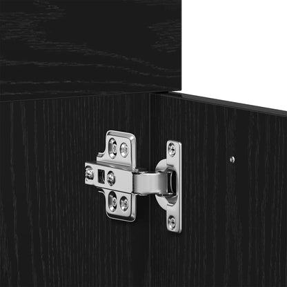 vidaXL Waschbeckenunterschrank Schwarz Eichen-Optik 60x38,5x46 cm