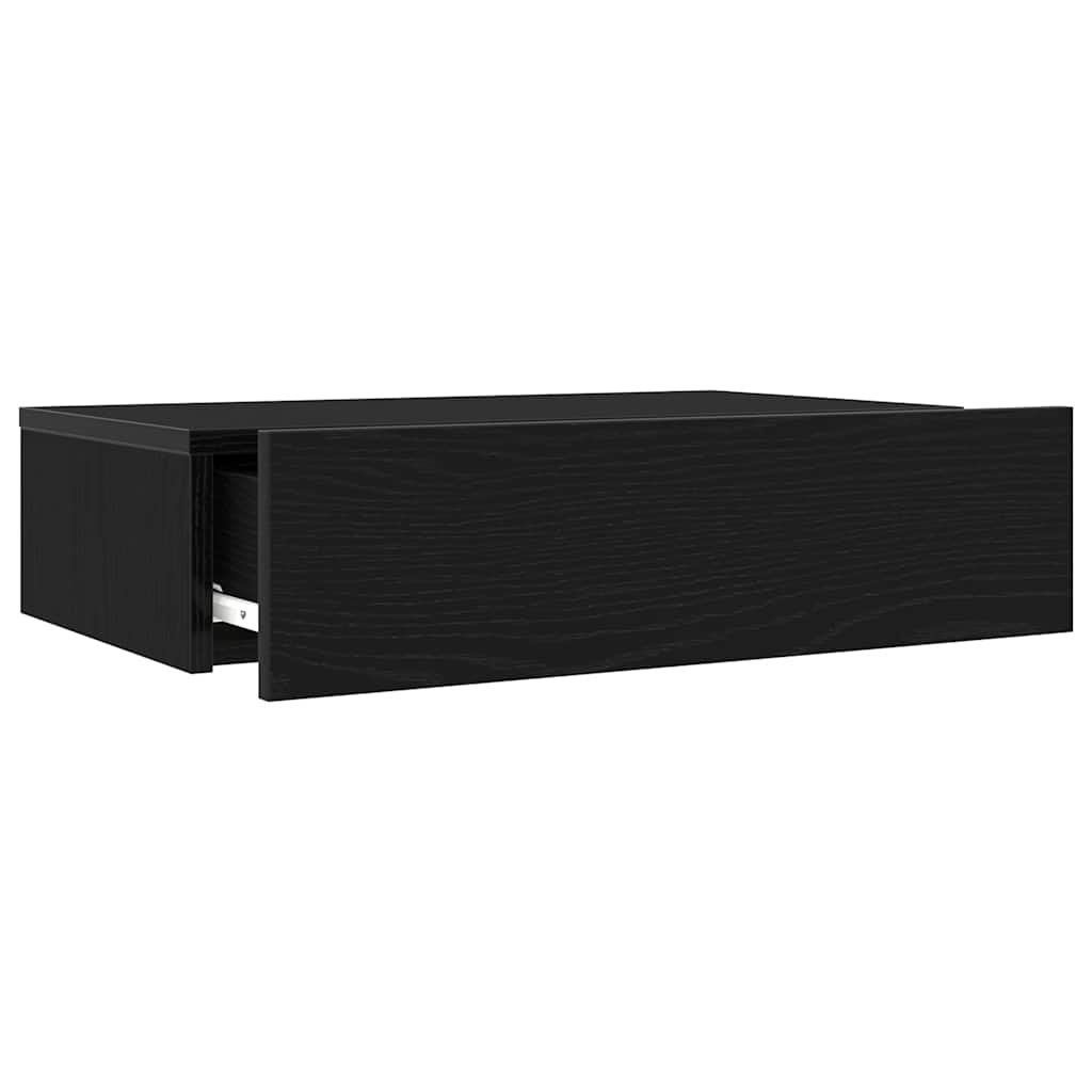 TV-Schrank mit LED-Leuchten Schwarze Eiche 60 x 35 x 15,5 cm