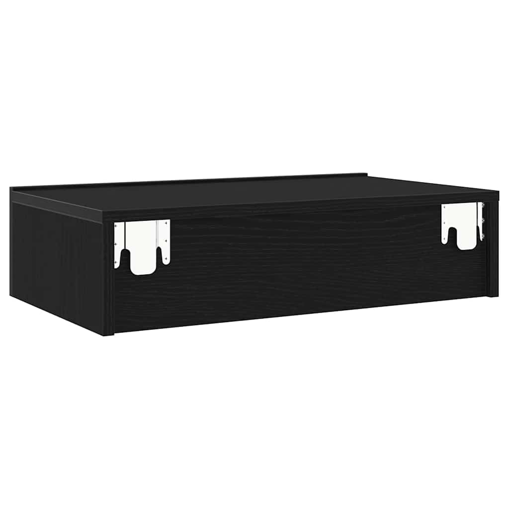 vidaXL Meubles TV avec lumières LED 2 pcs Chêne Noir 60x35x15,5 cm