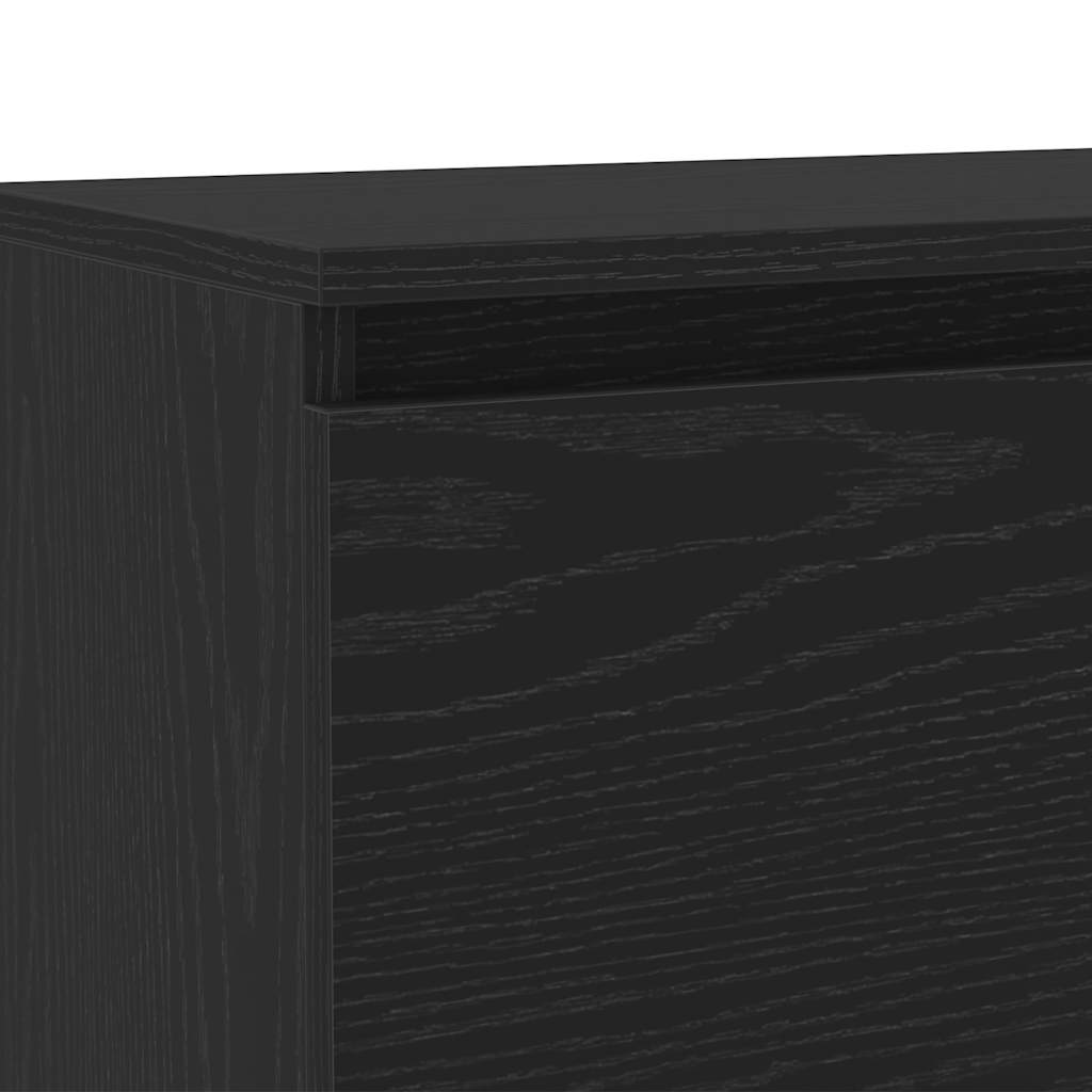 vidaXL TV-Schrank mit LED-Leuchten Schwarz Eichen-Optik 120x30x36 cm