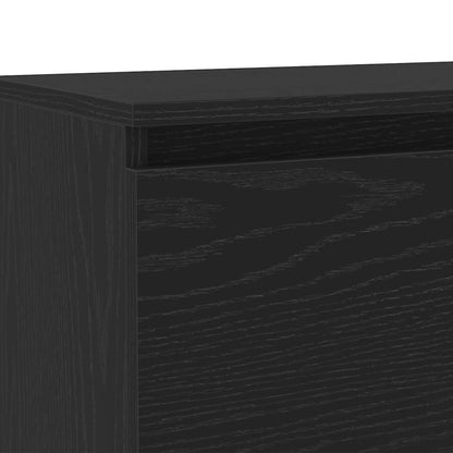 vidaXL TV-Schrank mit LED-Leuchten Schwarz Eichen-Optik 120x30x36 cm