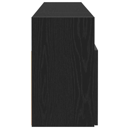 vidaXL TV-Schrank mit LED-Leuchten Schwarz Eichen-Optik 120x30x50 cm