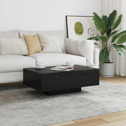 vidaXL Table Basse Noir Effet Chêne 85 x 55 x 31 cm