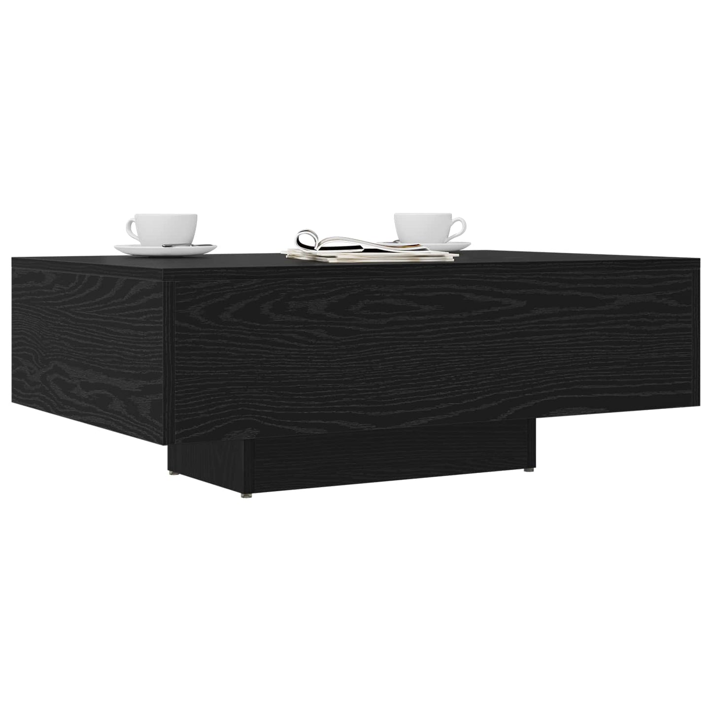 vidaXL Table Basse Noir Effet Chêne 85 x 55 x 31 cm