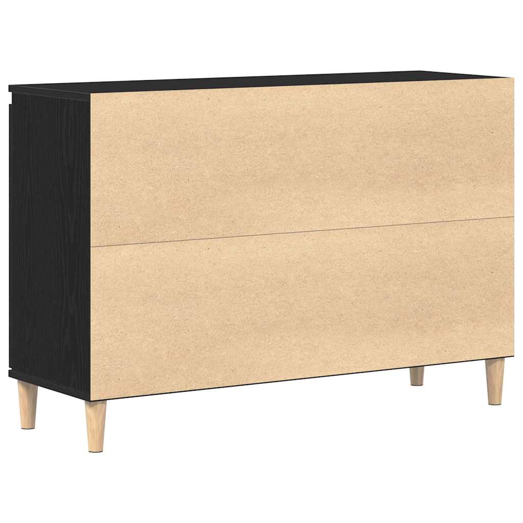 Sideboard mit Schubladen Schwarz 102 x 35 x 60 cm Holzwerkstoff