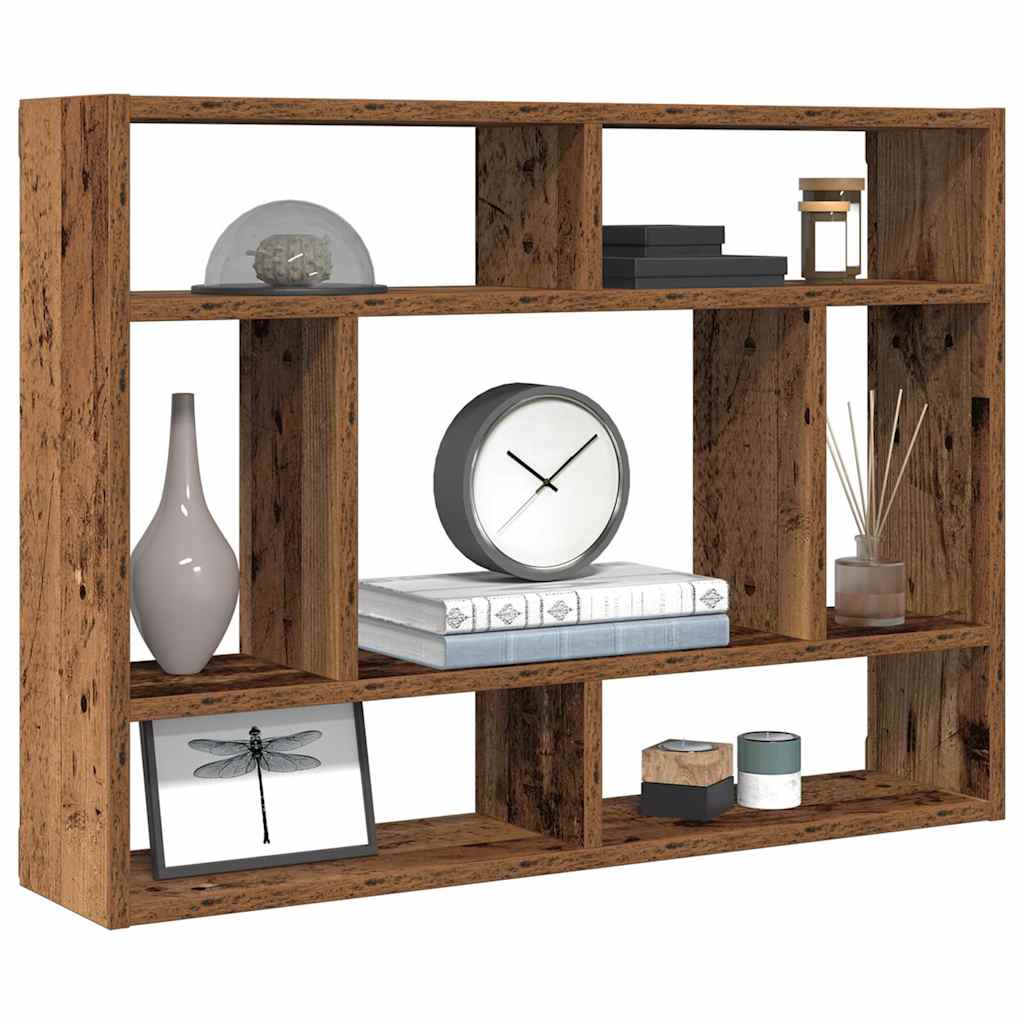 vidaXL Wandregal Altholz-Optik 75x16x55 cm Holzwerkstoff