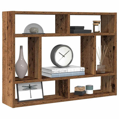 vidaXL Wandregal Altholz-Optik 75x16x55 cm Holzwerkstoff