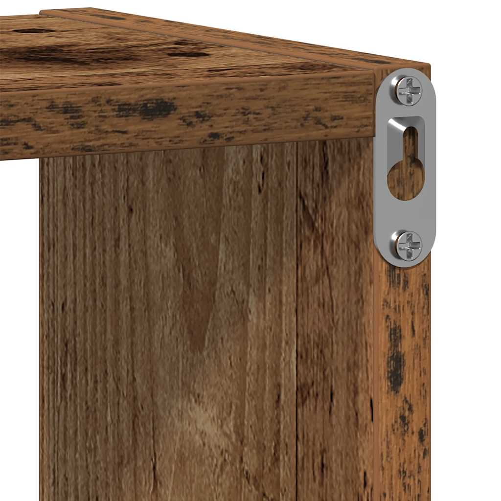vidaXL Wandregal Altholz-Optik 75x16x55 cm Holzwerkstoff