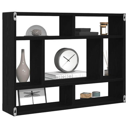 vidaXL Wandregal Schwarze Eiche 75 x 16 x 55 cm Holzwerkstoff