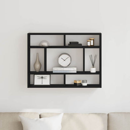 vidaXL Wandregal Schwarze Eiche 75 x 16 x 55 cm Holzwerkstoff