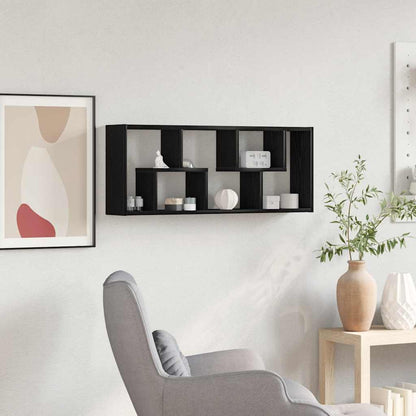 vidaXL Étagère murale Chêne noir 36 x 16 x 90 cm Bois d'ingénierie