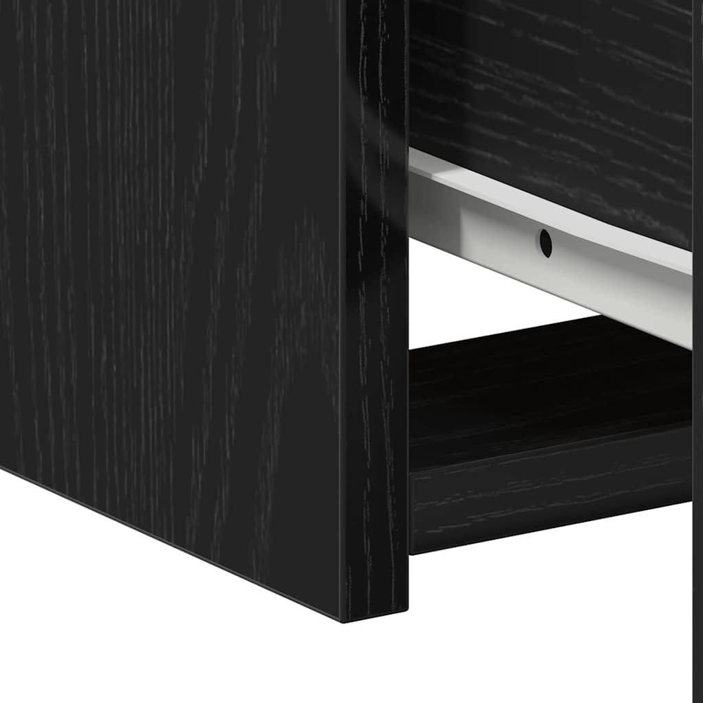 vidaXL Nachttisch Schwarz Eichen-Optik 50 x 32 x 60 cm Holzwerkstoff