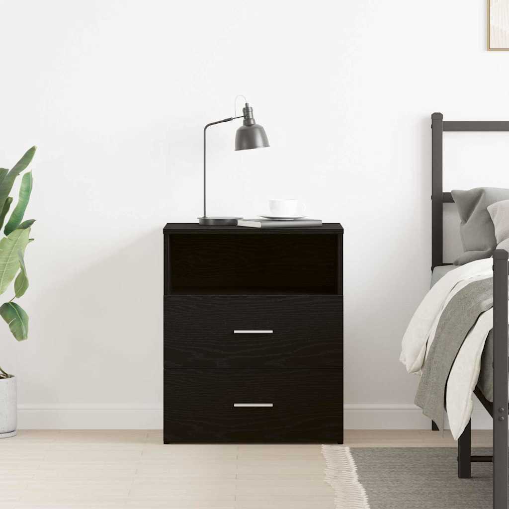 vidaXL Nachttisch Schwarz Eichen-Optik 50 x 32 x 60 cm Holzwerkstoff