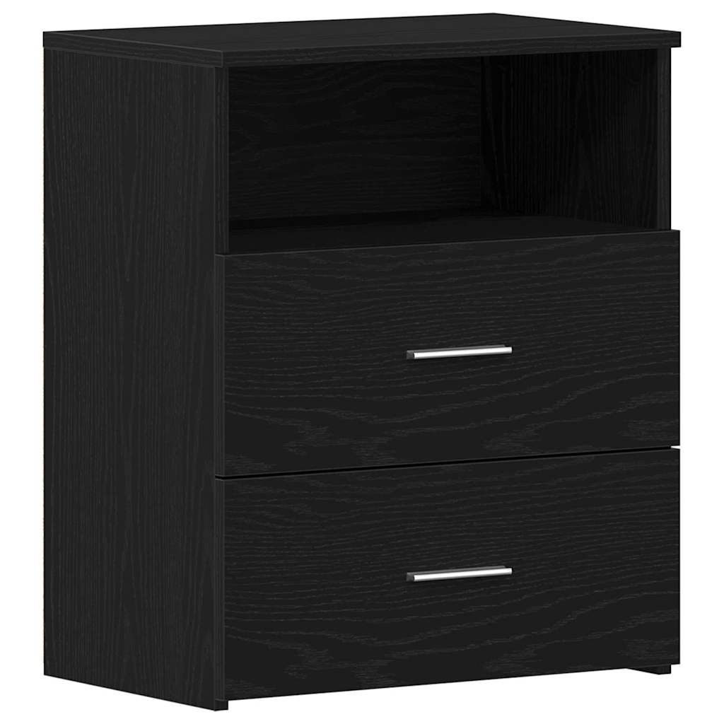 vidaXL Nachttisch Schwarz Eichen-Optik 50 x 32 x 60 cm Holzwerkstoff