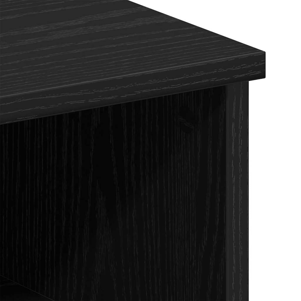 vidaXL Nachttisch 2 pcs Schwarz Eichen-Optik 50 x 32 x 60 cm