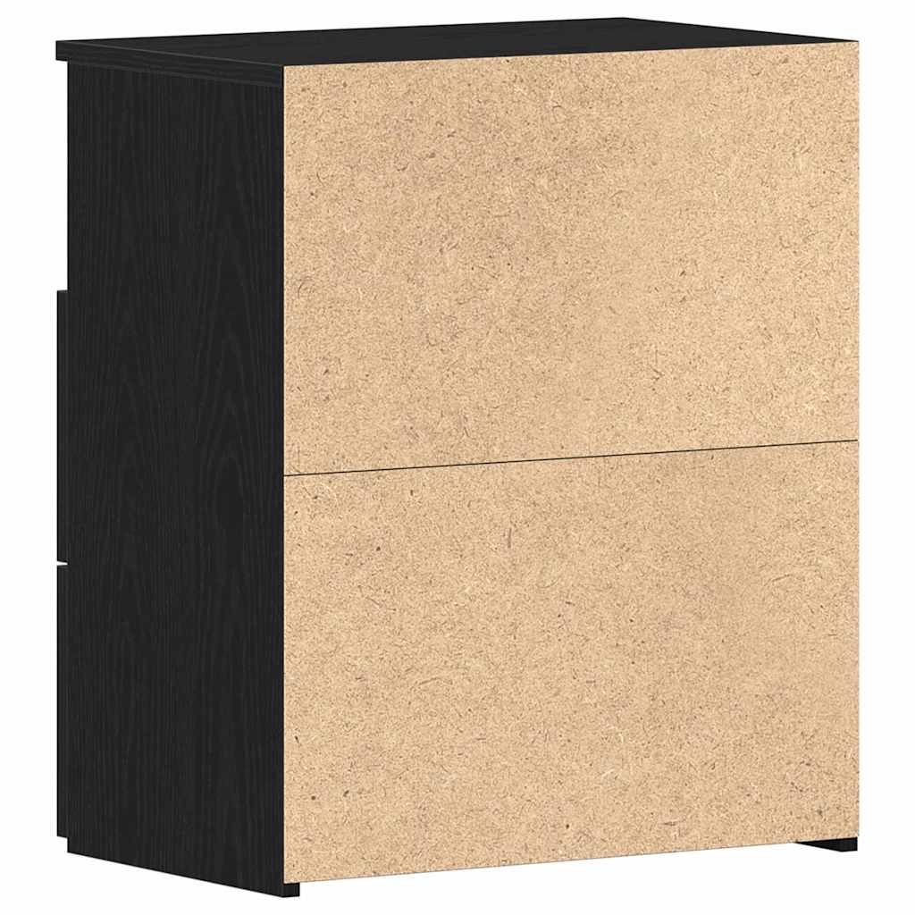 vidaXL Nachttisch 2 pcs Schwarz Eichen-Optik 50 x 32 x 60 cm