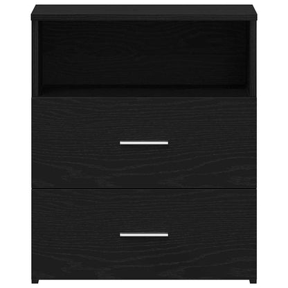 vidaXL Nachttisch 2 pcs Schwarz Eichen-Optik 50 x 32 x 60 cm