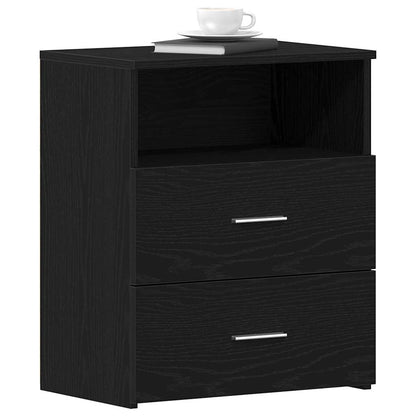 vidaXL Nachttisch 2 pcs Schwarz Eichen-Optik 50 x 32 x 60 cm