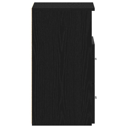 vidaXL Nachttisch 2 pcs Schwarz Eichen-Optik 50 x 32 x 60 cm
