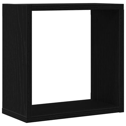 vidaXL Würfel-Wandregale 2 Stk. Schwarz Eichen-Optik 30x15x30 cm