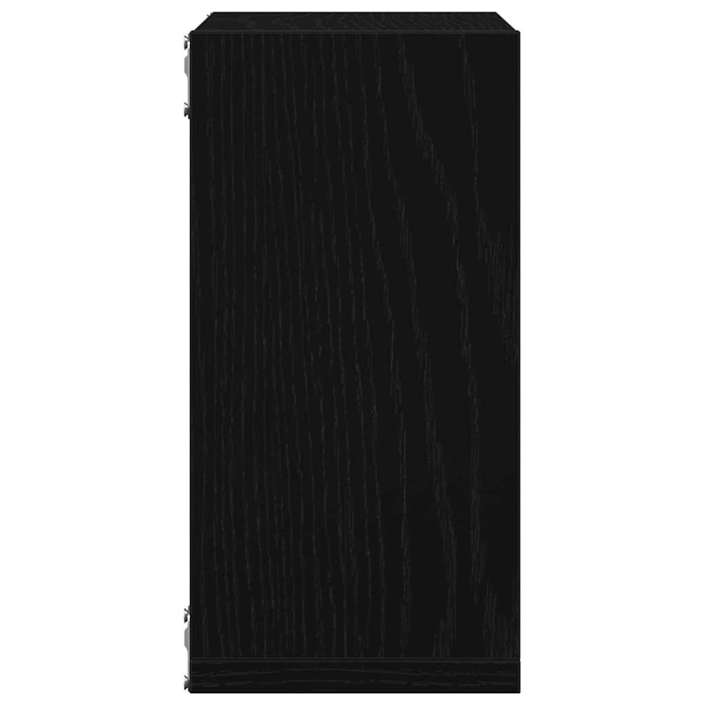 vidaXL Würfel-Wandregale 2 Stk. Schwarz Eichen-Optik 30x15x30 cm