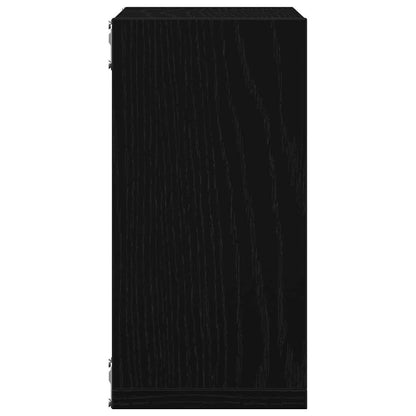 vidaXL Würfel-Wandregale 2 Stk. Schwarz Eichen-Optik 30x15x30 cm