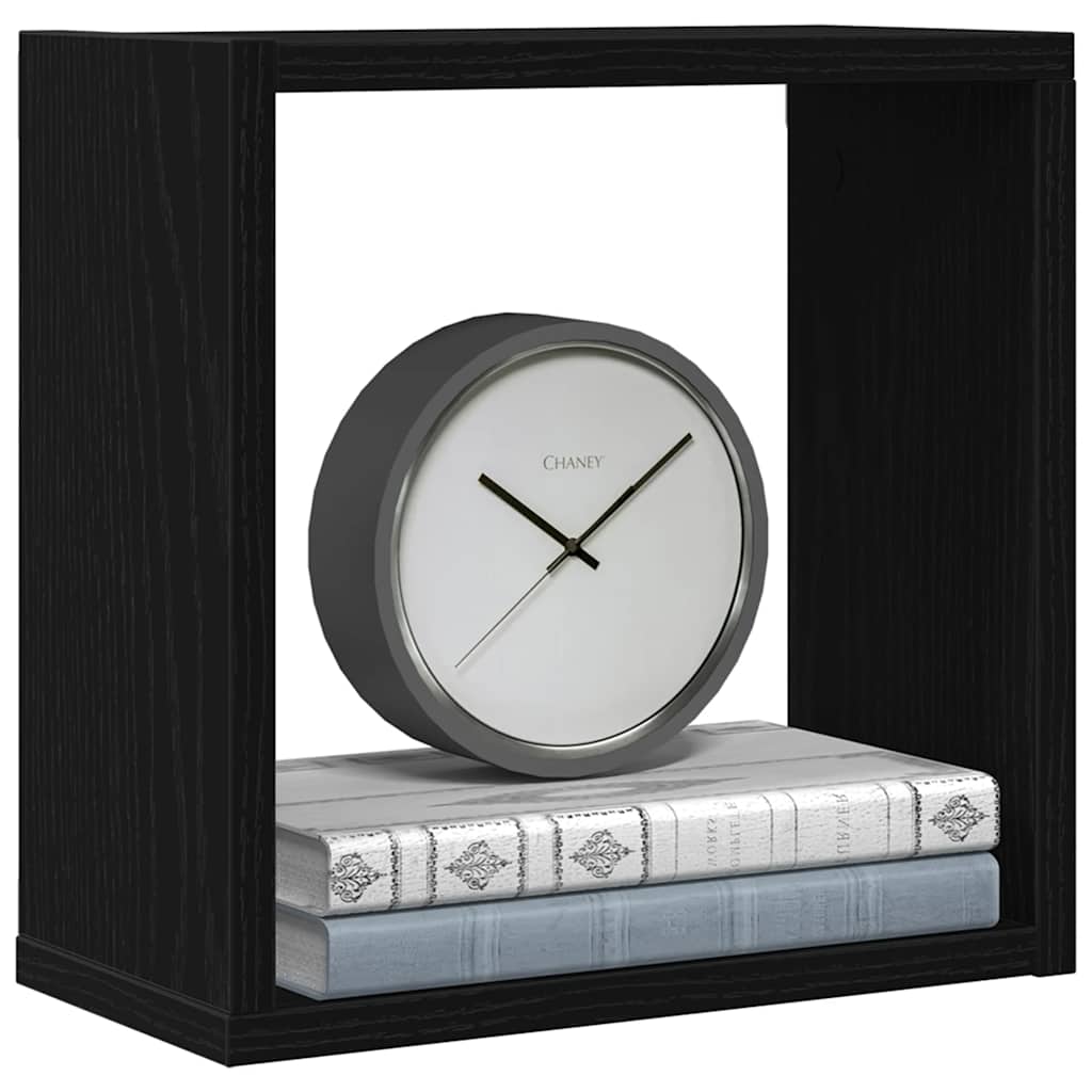 vidaXL Würfel-Wandregale 6 Stk. Schwarz Eichen-Optik 30x15x30 cm