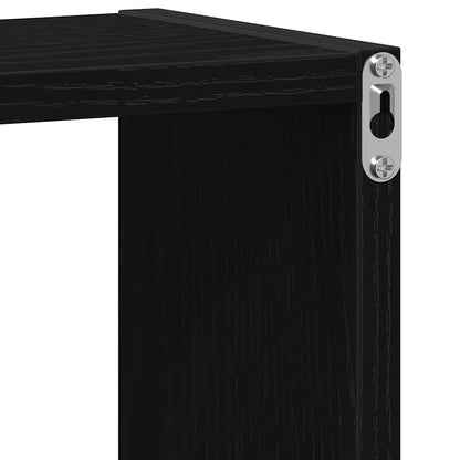 vidaXL Würfel-Wandregale 6 Stk. Schwarz Eichen-Optik 30x15x30 cm