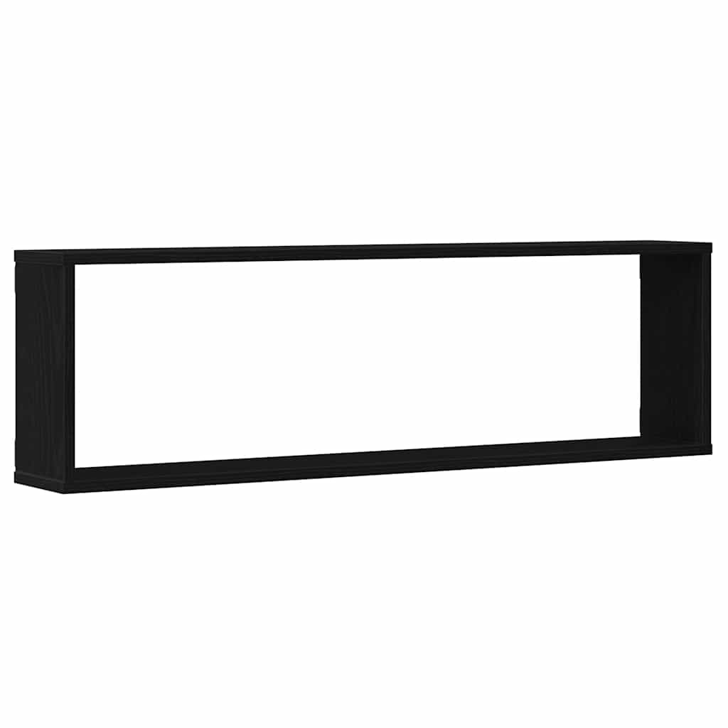 vidaXL Würfelregale 4 Stk. Schwarz Eichen-Optik 100x15x30 cm