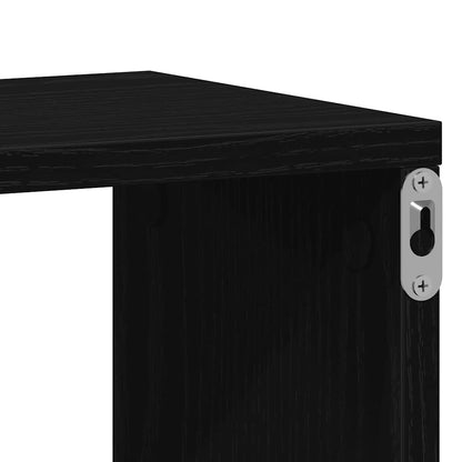 vidaXL Würfelregale 4 Stk. Schwarz Eichen-Optik 100x15x30 cm