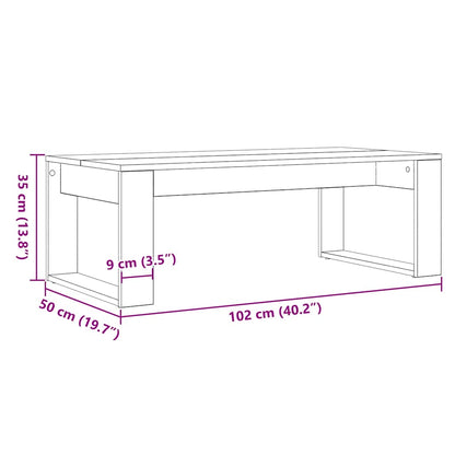 vidaXL Couchtisch Schwarz Eichen-Optik 102 x 50 x 35 cm Holzwerkstoff