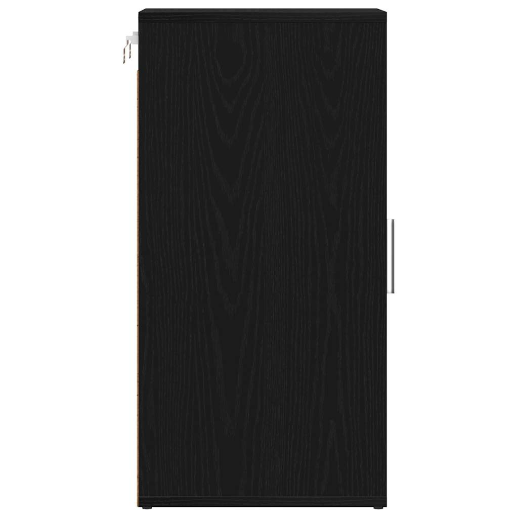 Schuhschrank Schwarz Eichen-Optik 32x35x70 cm Holzwerkstoff