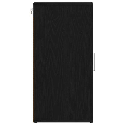 Schuhschrank Schwarz Eichen-Optik 32x35x70 cm Holzwerkstoff