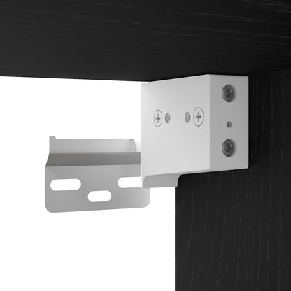 Schuhschrank Schwarz Eichen-Optik 32x35x70 cm Holzwerkstoff