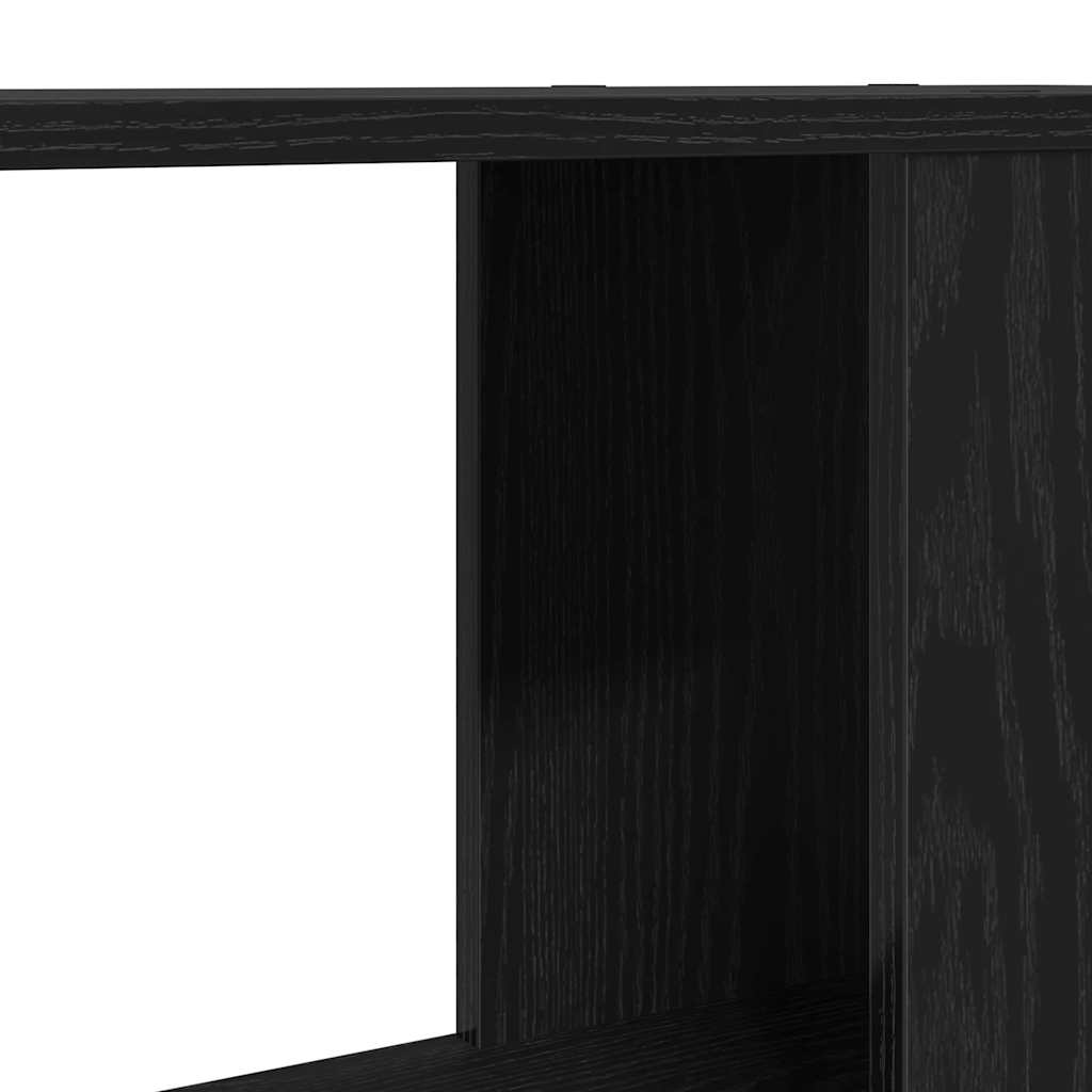 vidaXL Bücherregal/Raumteiler Schwarz Eichen-Optik 60x24x186 cm