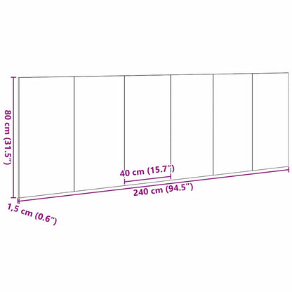 vidaXL Bettkopfteil Schwarz Eichen-Optik 160 x 1,5 x 80,5 cm