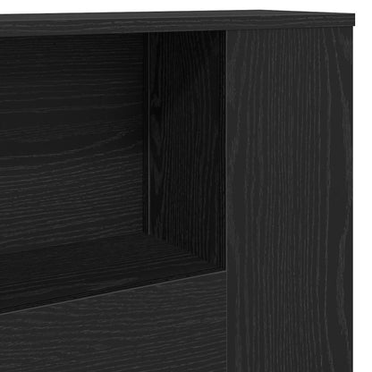 vidaXL Kopfteil Schrank Schwarz Eichen-Optik 180 x 18.5 x 102.5 cm