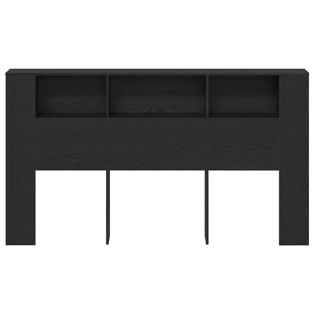 vidaXL Kopfteil Schrank Schwarz Eichen-Optik 180 x 18.5 x 102.5 cm