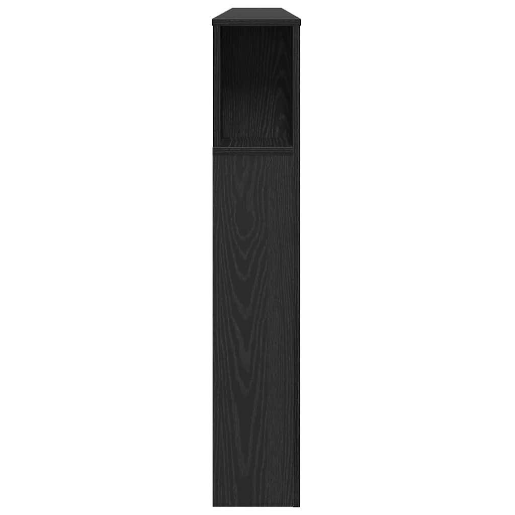 vidaXL Kopfteil Schrank Schwarz Eichen-Optik 180 x 18.5 x 102.5 cm
