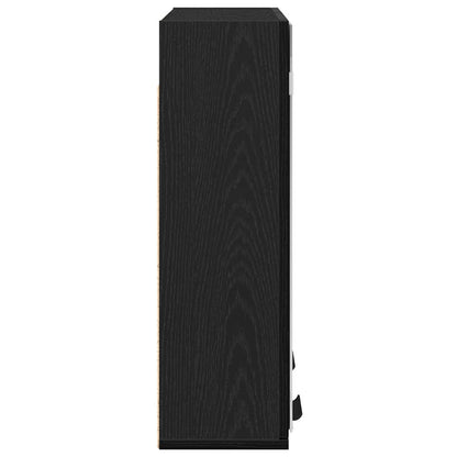 vidaXL Spiegelschrank mit Regal Schwarz Eichen-Optik 64 x 20 x 67 cm