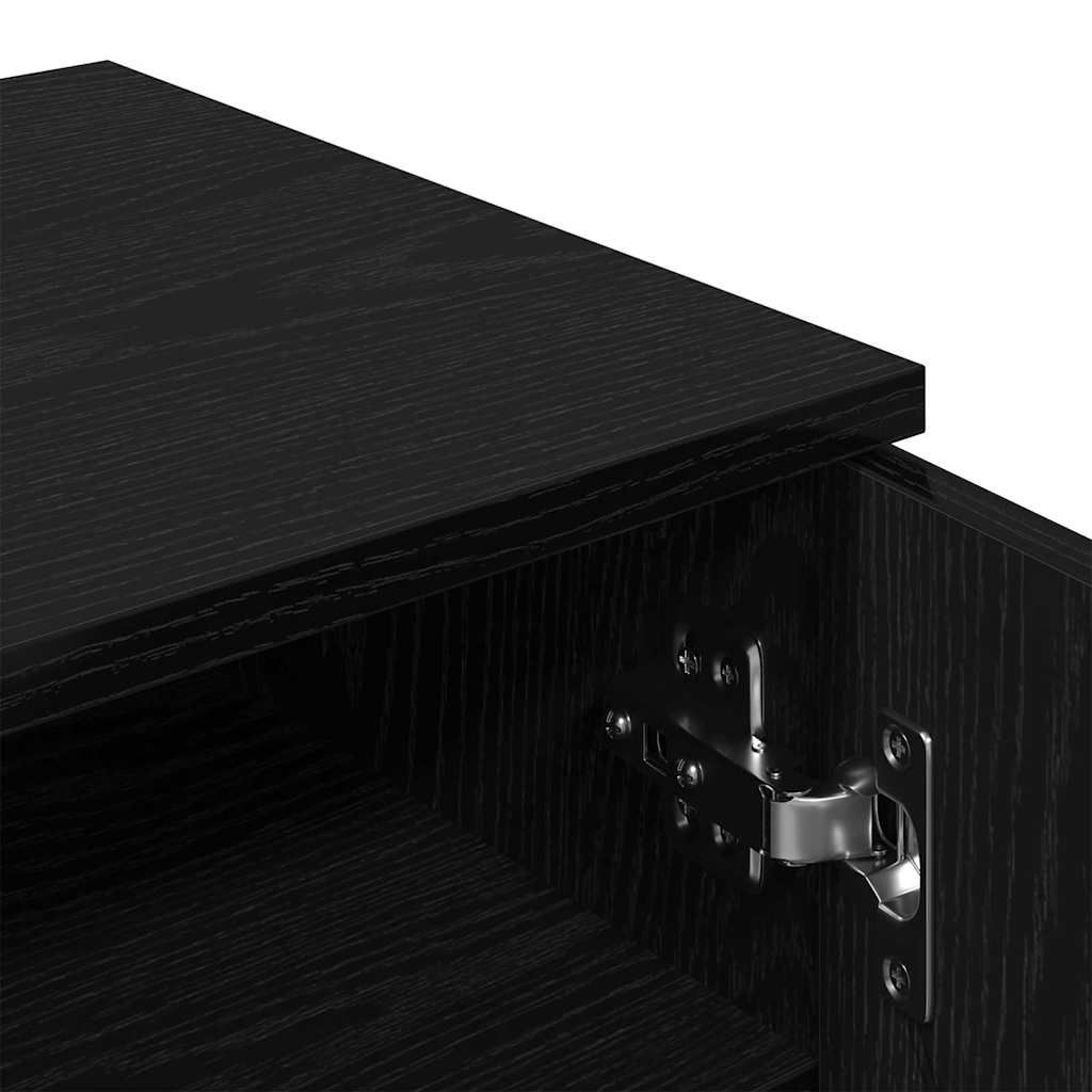 vidaXL Schuhschrank Schwarz Eichen-Optik 59 x 35 x 70 cm Holzwerkstoff